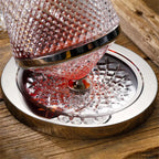 Crystaluxe - Decanter per vino rotante a 360° con design elegante