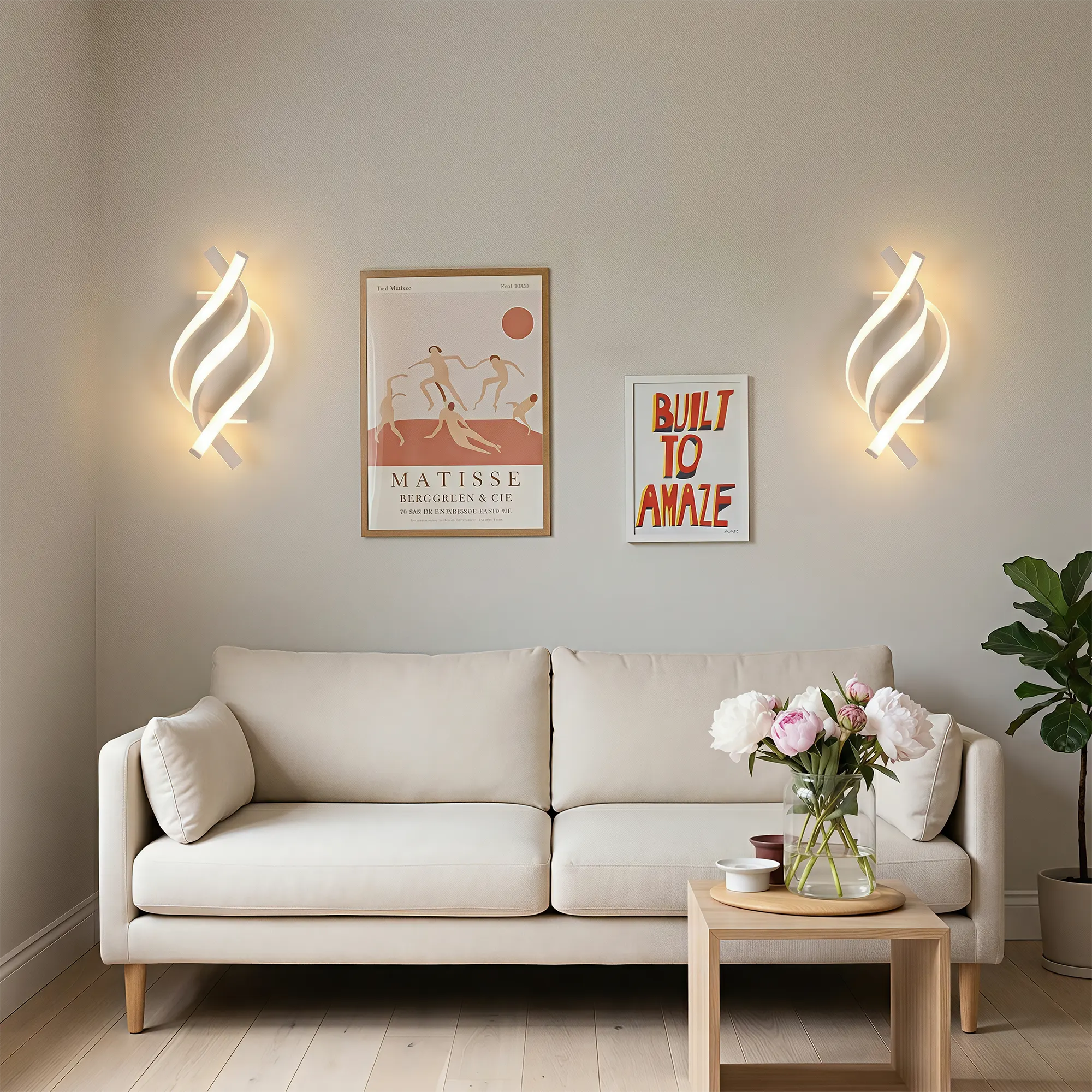 Moderna Lampada da Parete Creativa a Spirale