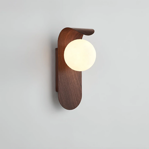 Applique da Parete Globo in Legno Scandinavo LED 1 Luce