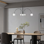 Lampada a Sospensione Moderna in Vetro Bianco Rotondo