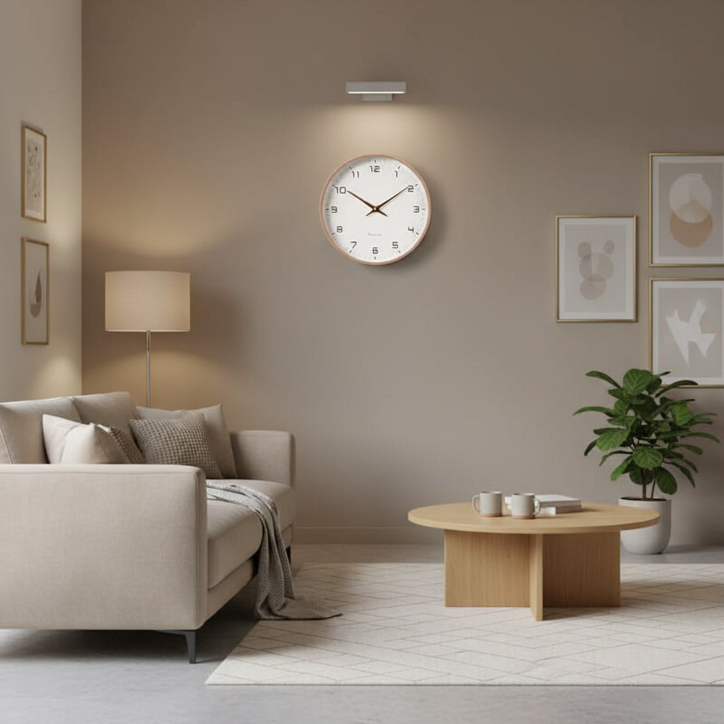 Orologio da parete in legno Claryo Design minimalista