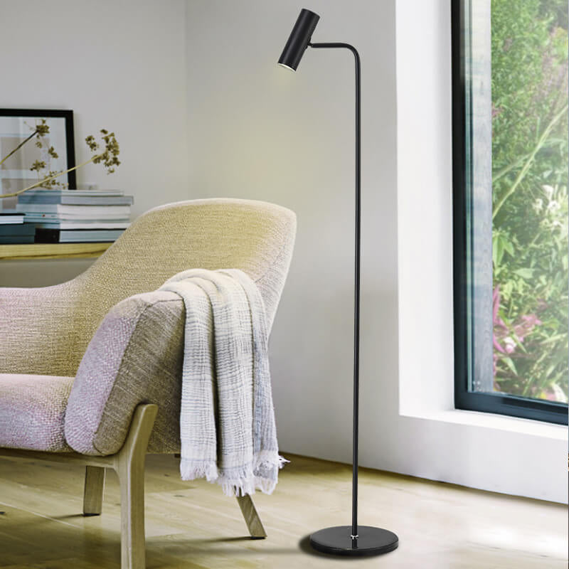 Lampada da Terra LED Regolabile in Ferro Industriale