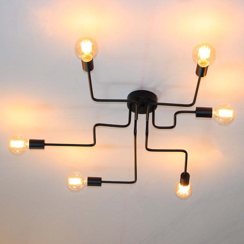 Lampada da Soffitto Nera Industriale Minimalista Moderna Vintage Arisha