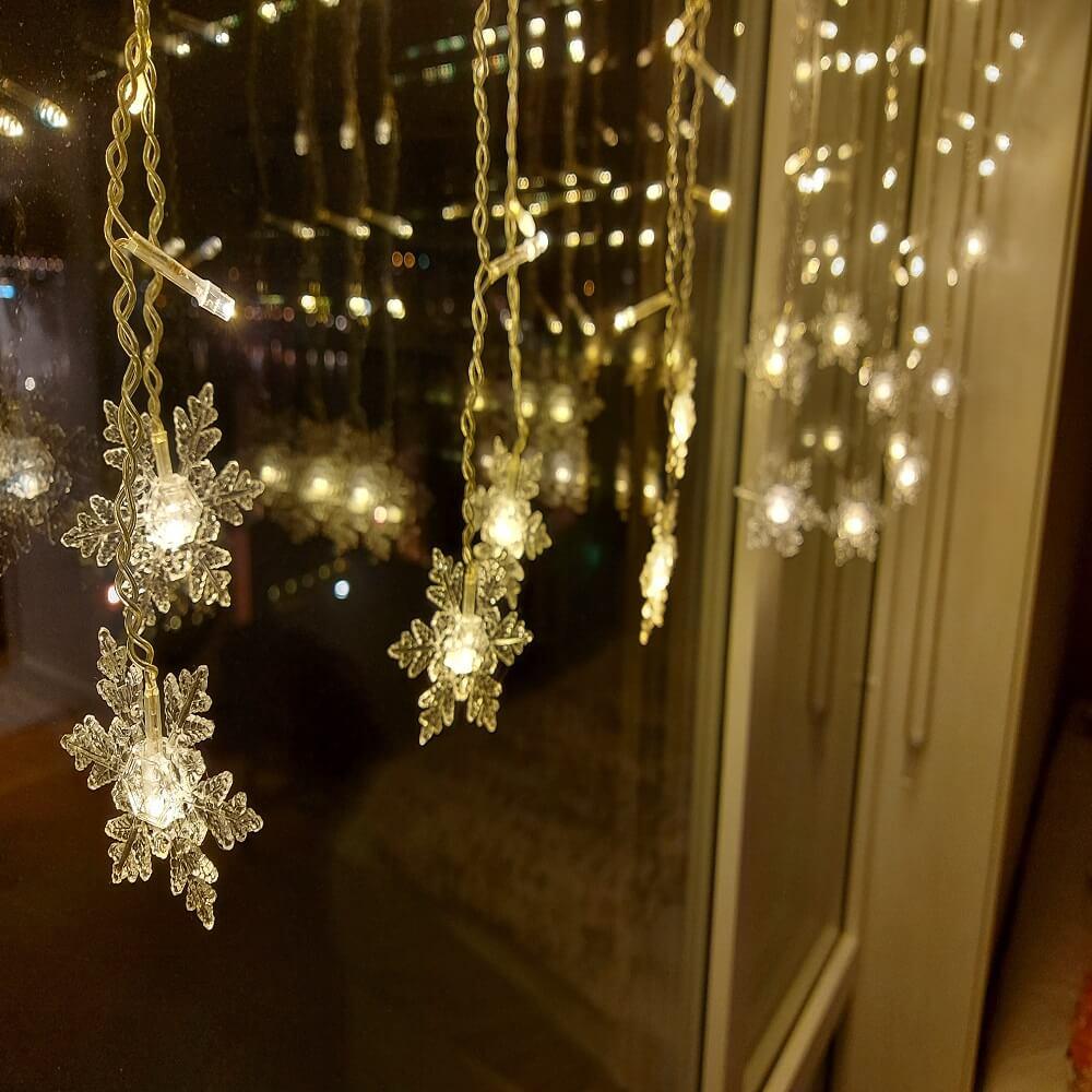 Illuminazione a LED per tende di Natale – Illuminazione decorativa e riutilizzabile per feste