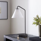 Lampada da Tavolo Cone Moderna in Vetro Latte