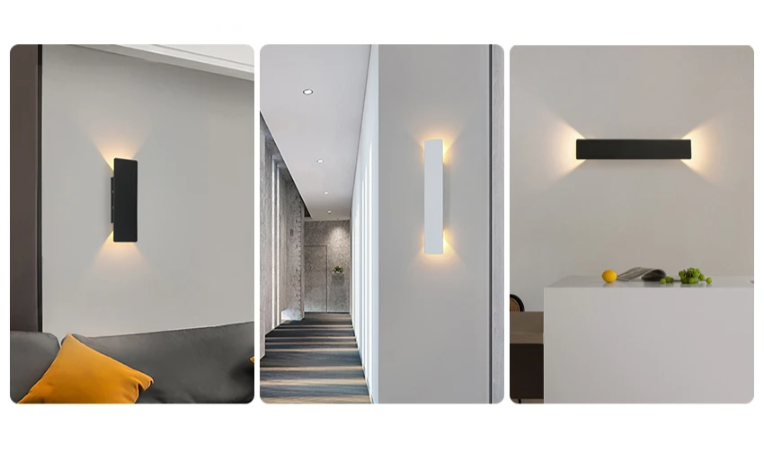 LumaShield Duo – Lampada da Parete LED Nera & Bianca