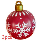 Palla di Natale Gonfiabile 60 cm – Decorazione Natalizia in PVC Resistente alle Intemperie per Esterni