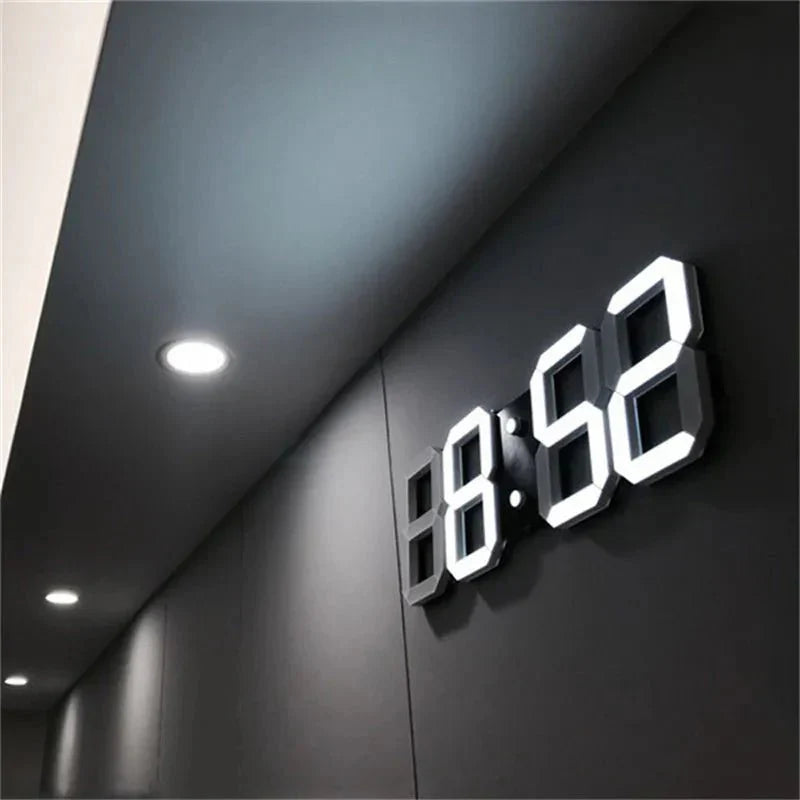 LumiSync Orologio da Parete LED 3D – Orologio Digitale Moderno con Illuminazione Dimmerabile