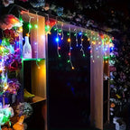Illuminazione Natalizia a LED con Ghiaccioli e Cielo Stellato – Tenda di Luce per Esterni