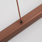 Lampada a sospensione LED in metallo lineare moderno Thala Nera/Marrone