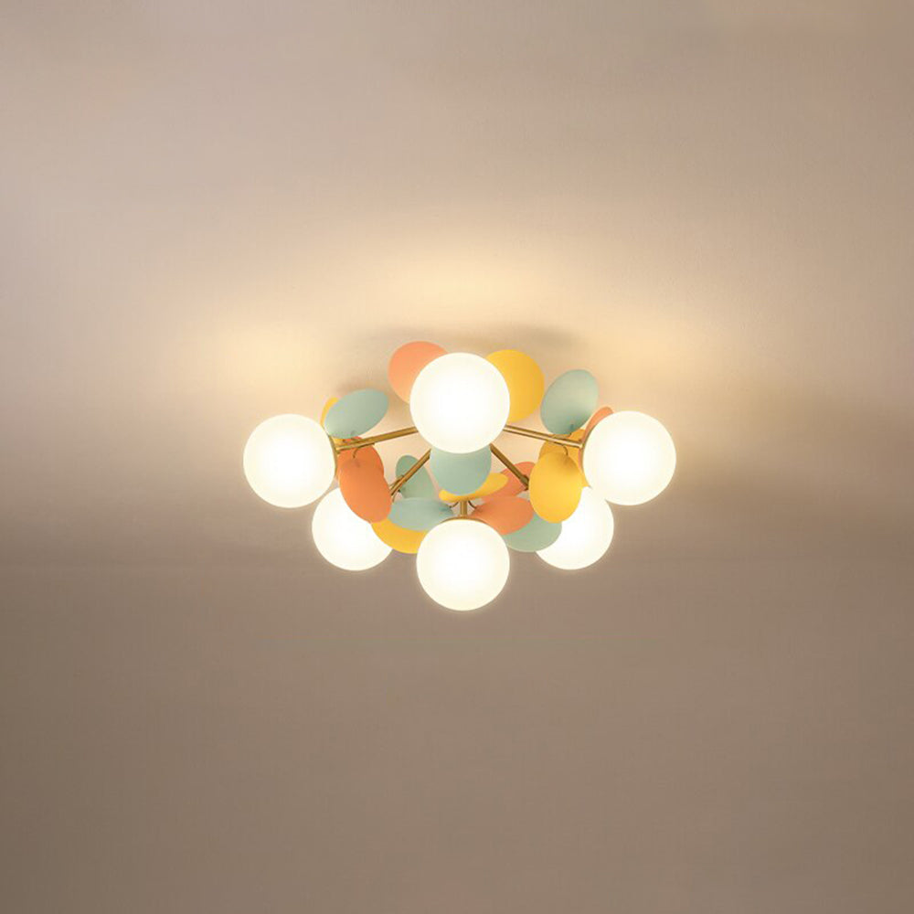 Aria Lampadario a Rami di Fiori Multicolore per Soggiorno