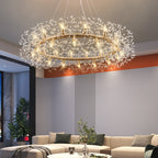 Arisha Lampada a Sospensione LED Moderna Dente di Leone in Metallo Oro/Cristallo