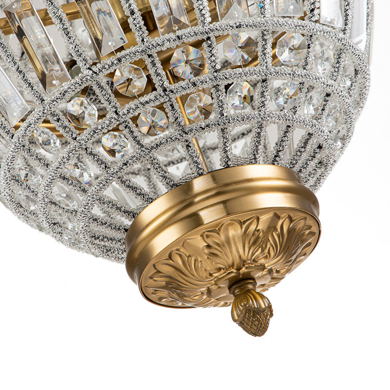 Lampadario Imperiale a 6 Luci in Cristallo Faccettato