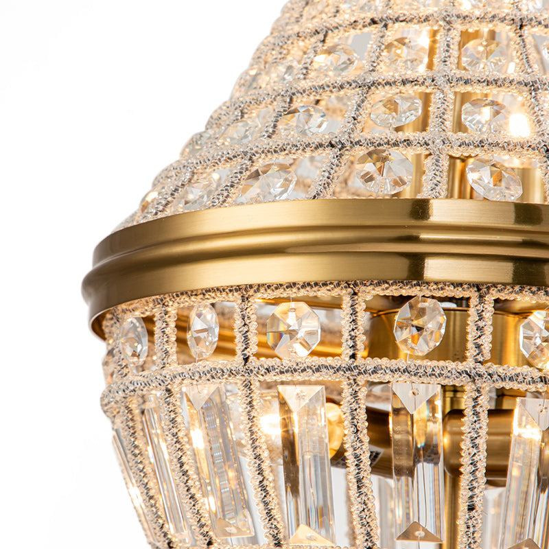 Lampadario Imperiale a 6 Luci in Cristallo Faccettato