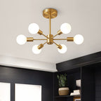 Lampada da soffitto semi-flush a 6 luci Sputnik