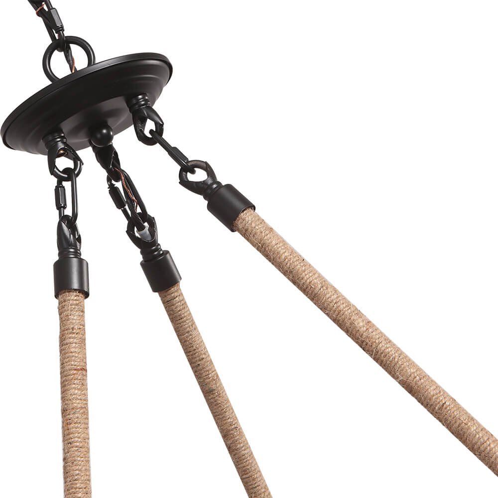Lampadario in legno moderno industriale Elvian