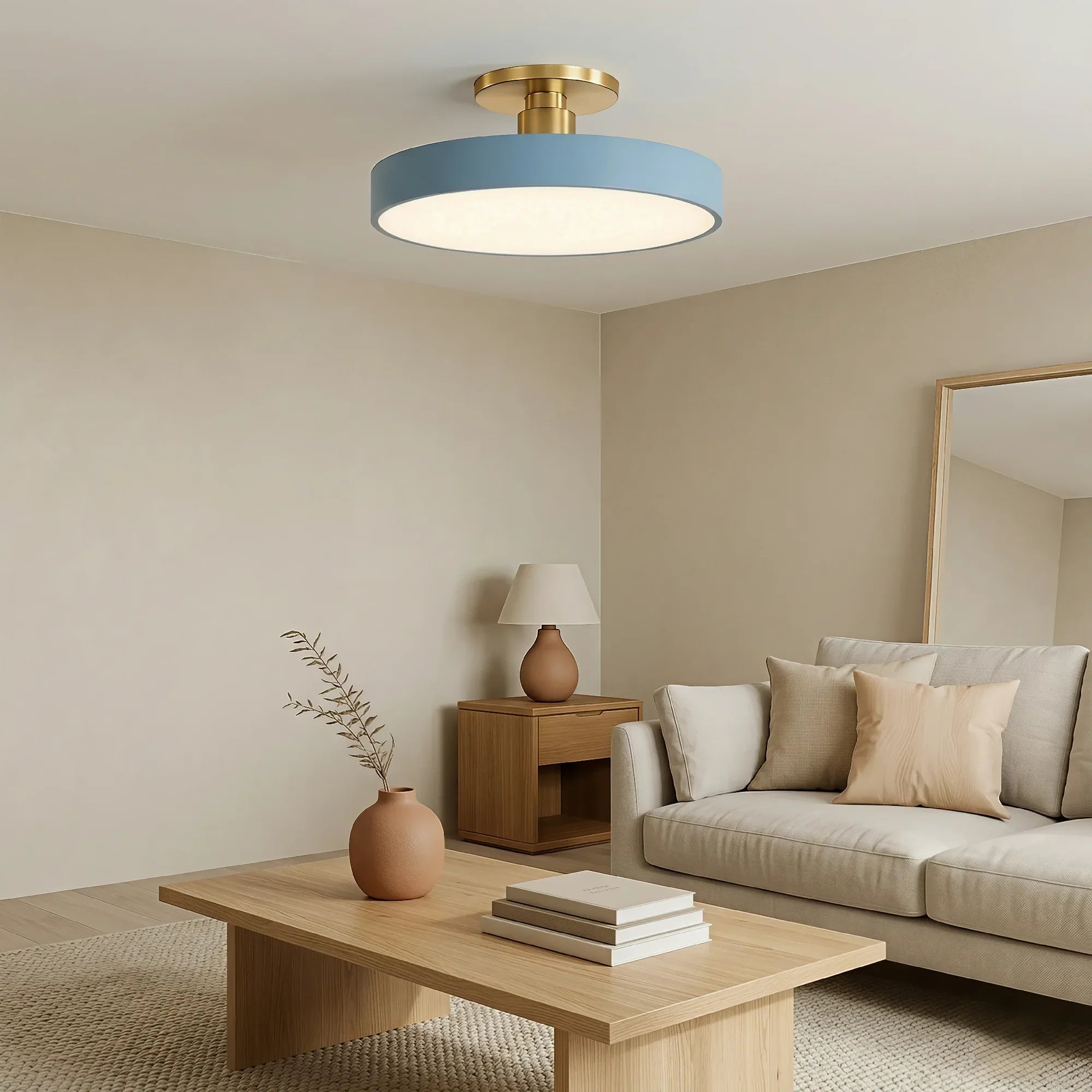 Lampada da soffitto rotonda a incasso nordica