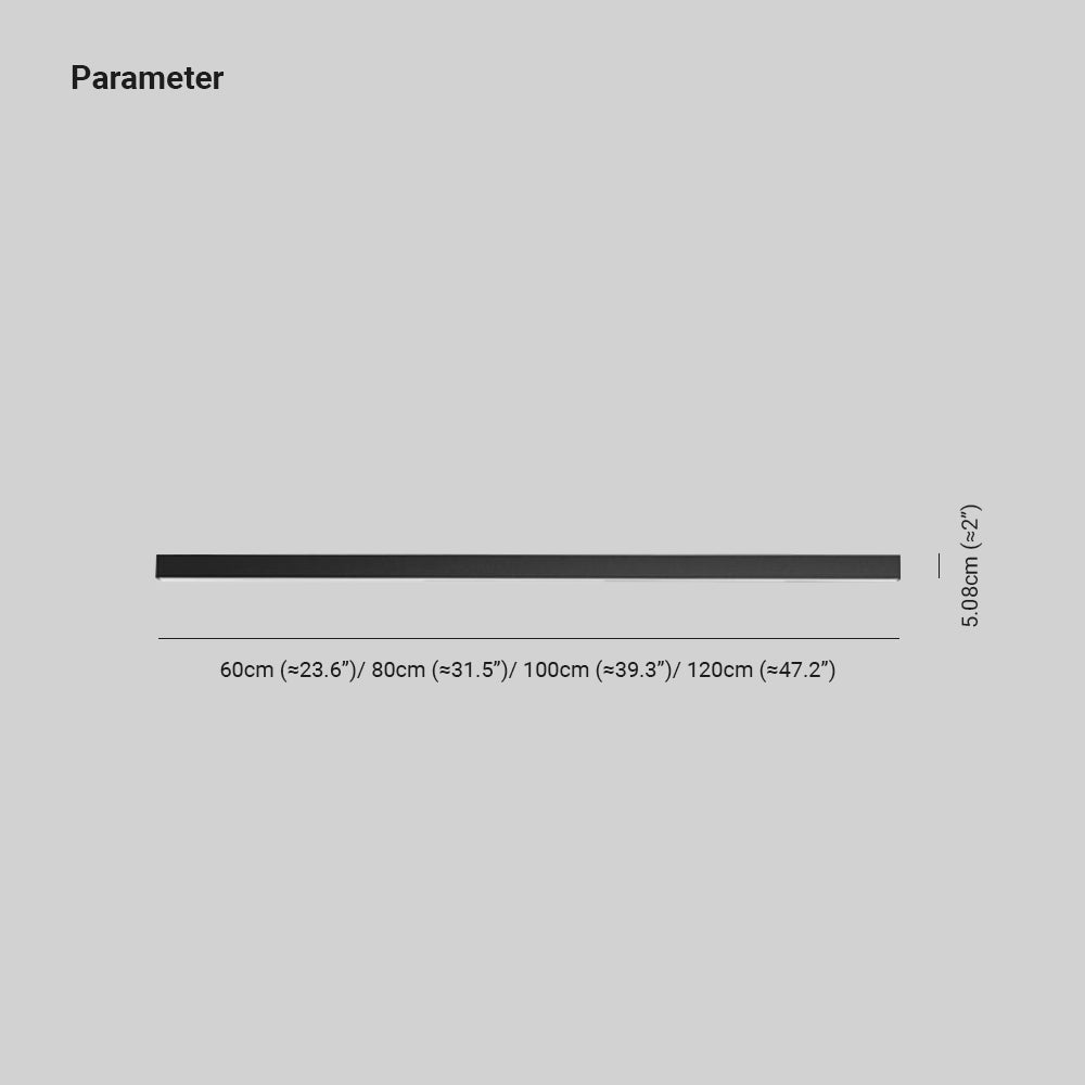 Lampada da soffitto/parete nera lineare Solin