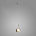 Lampada a sospensione in vetro sferico minimalista