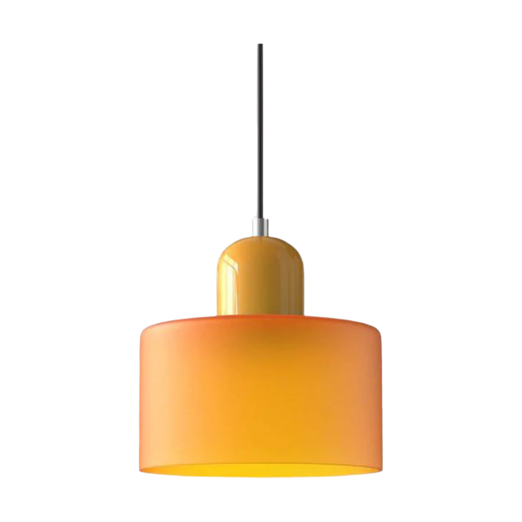 Lampada a sospensione in vetro – Elegante lampada cilindrica per ambienti accoglienti