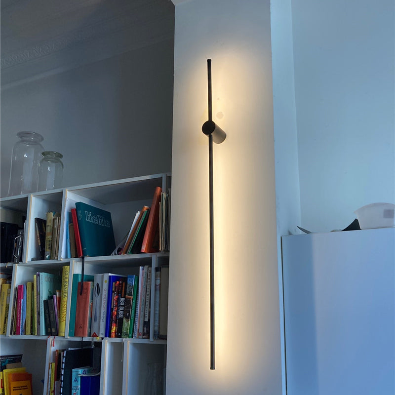 Ray Minimalista LED Applique da Interni Nero