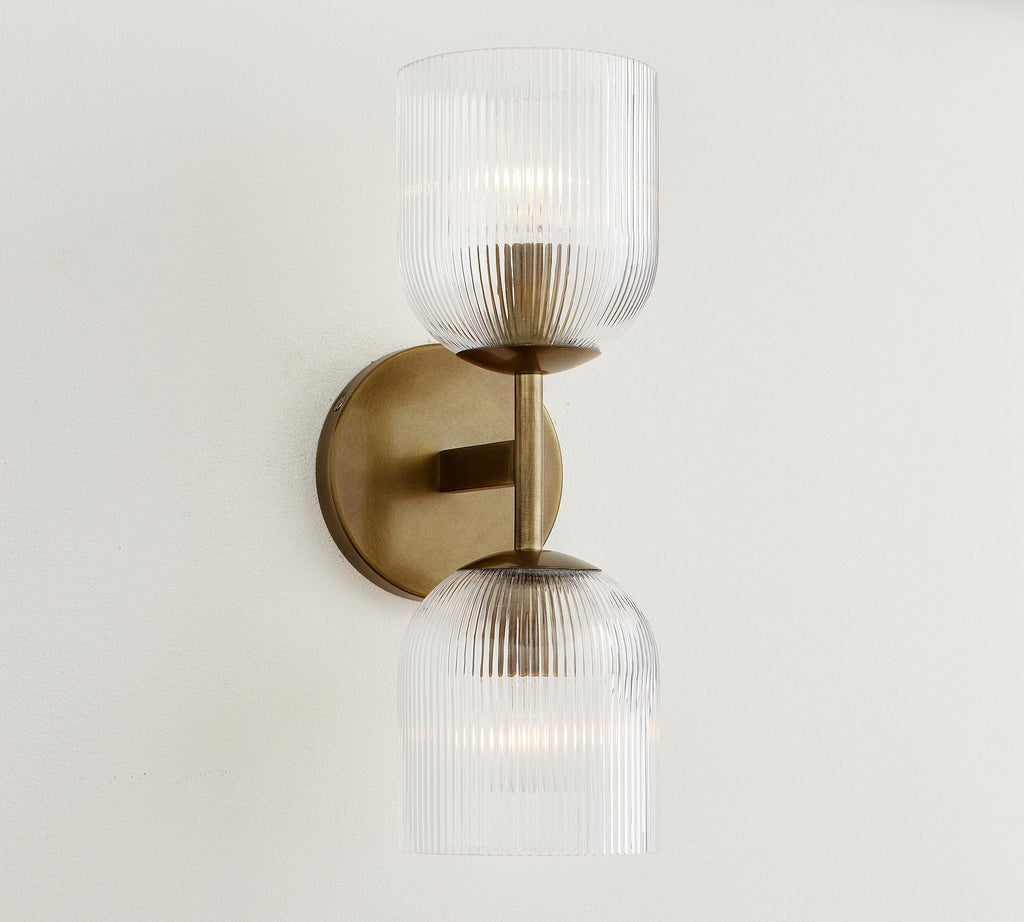 Luce da Parete in Vetro e Metallo Haze