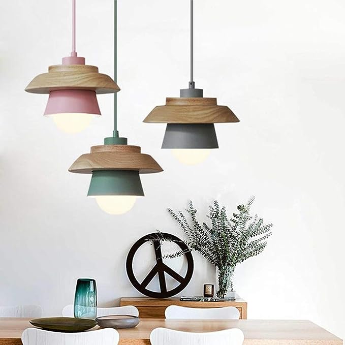 Lampada a sospensione in legno | Design nordico naturale