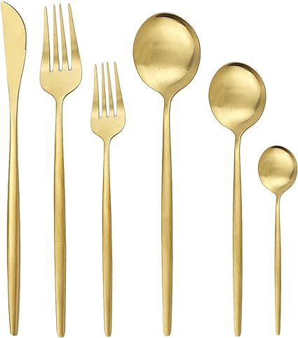 Set di Posate Minimalista – Set in Acciaio Inossidabile da 36 Pezzi per Ogni Occasione
