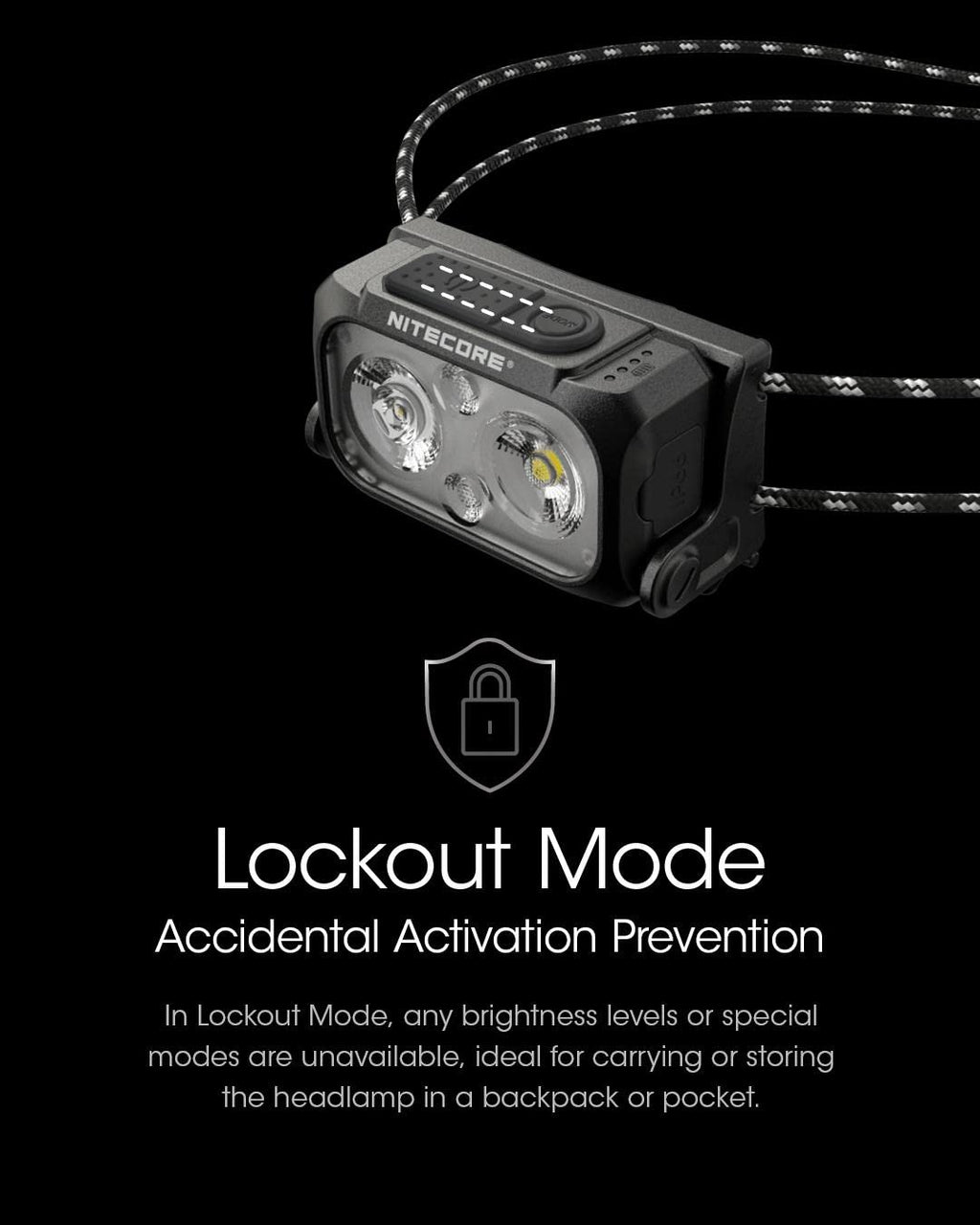Nitecore NU25 UL Lampada Frontale – 400 Lumen, Ultra Leggera e Ricaricabile via USB