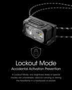 Nitecore NU25 UL Lampada Frontale – 400 Lumen, Ultra Leggera e Ricaricabile via USB