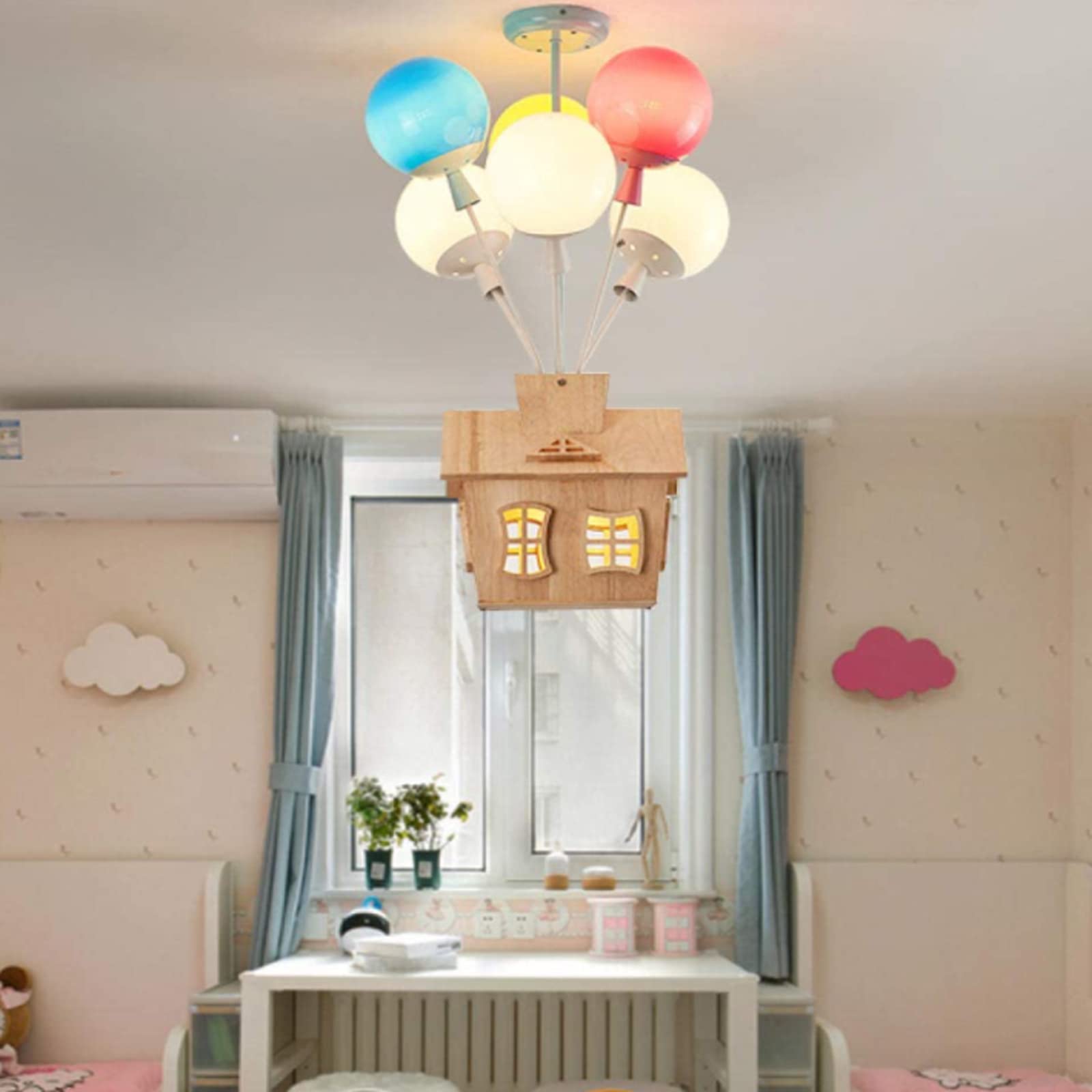 Lampada da soffitto a incasso Aria Designer in legno per camera dei bambini