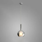 Lampada a sospensione in vetro sferico minimalista