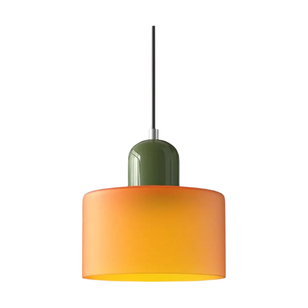 Lampada a sospensione in vetro – Elegante lampada cilindrica per ambienti accoglienti