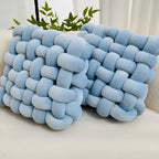 Cuscini decorativi a nodo in set da 2 – Morbidi e Decorativi | Perfetti per divano, letto e soggiorno