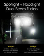 Nitecore NU25 UL Lampada Frontale – 400 Lumen, Ultra Leggera e Ricaricabile via USB