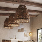 Ritta Vintage Rustica Lampadari LED Rattan Soggiorno/Camera da Letto