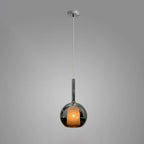 Lampada a sospensione in vetro sferico minimalista