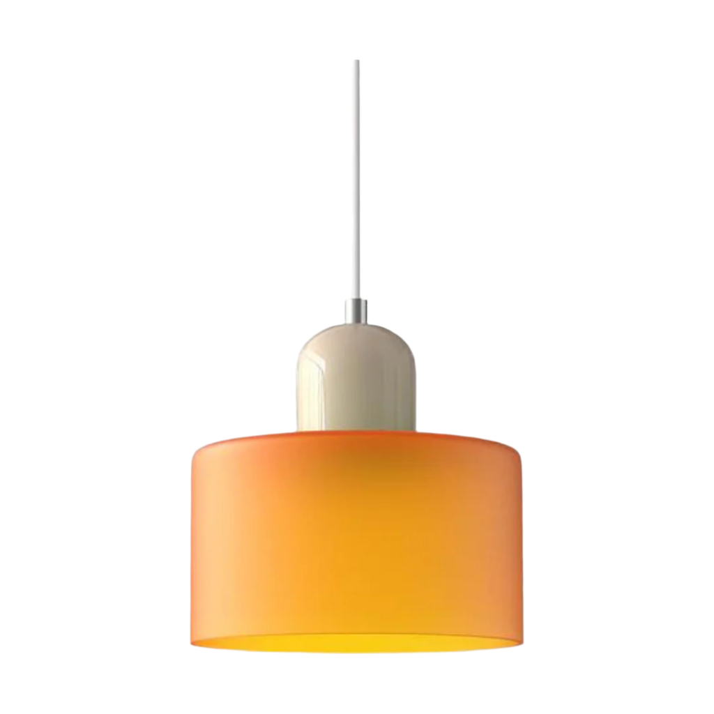 Lampada a sospensione in vetro – Elegante lampada cilindrica per ambienti accoglienti