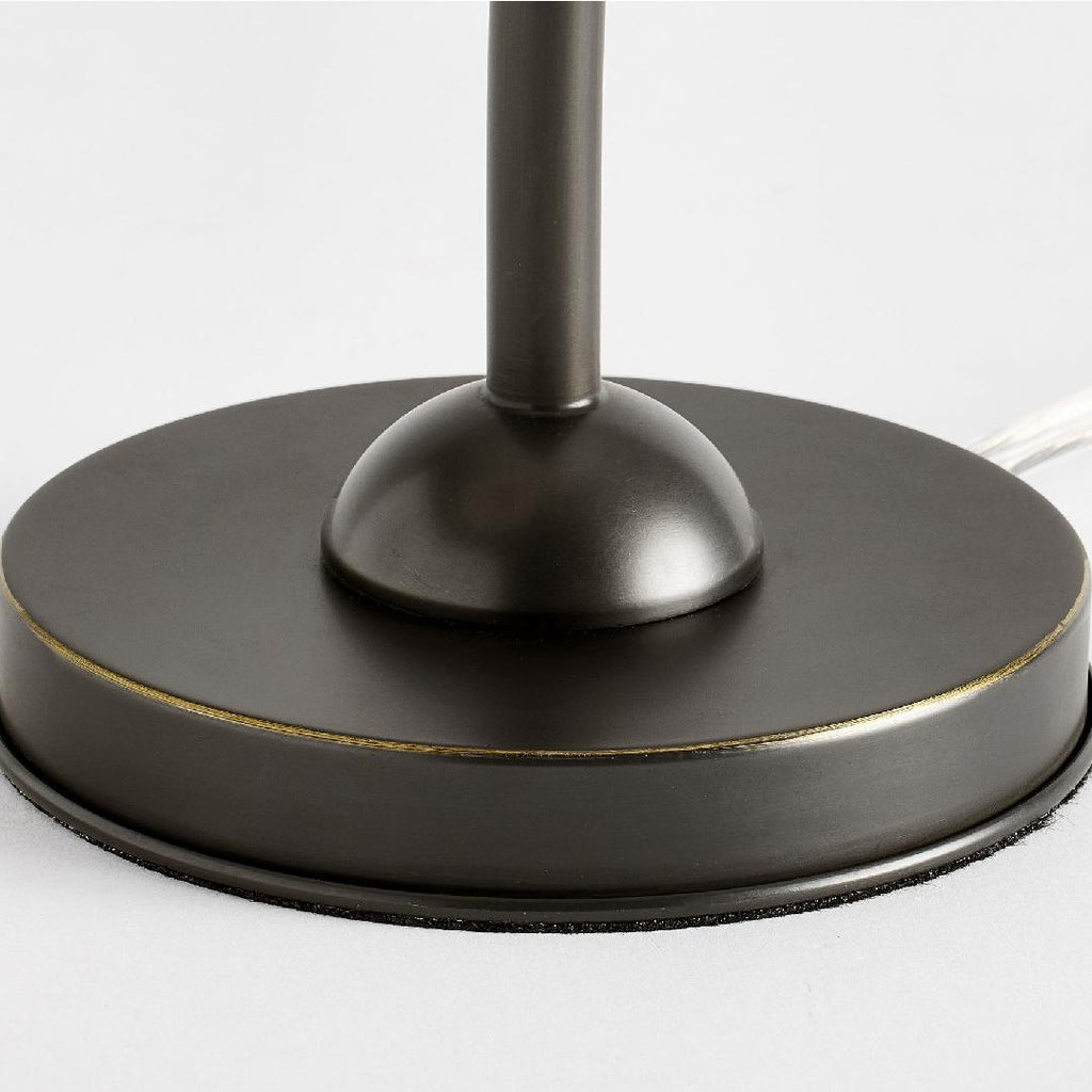 Lampada da Tavolo con Paralume in Lino Ottone