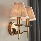 Lampada da Parete Doppia in Ottone Antico Stanford - Ombre Beige