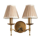 Lampada da Parete Doppia in Ottone Antico Stanford - Ombre Beige