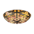 Interiors 1900 Ashton Grande Lampada da Soffitto Tiffany Flush