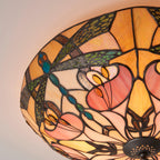 Interiors 1900 Ashton Grande Lampada da Soffitto Tiffany Flush