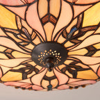 Interiors 1900 Ashton Grande Lampada da Soffitto Tiffany Flush