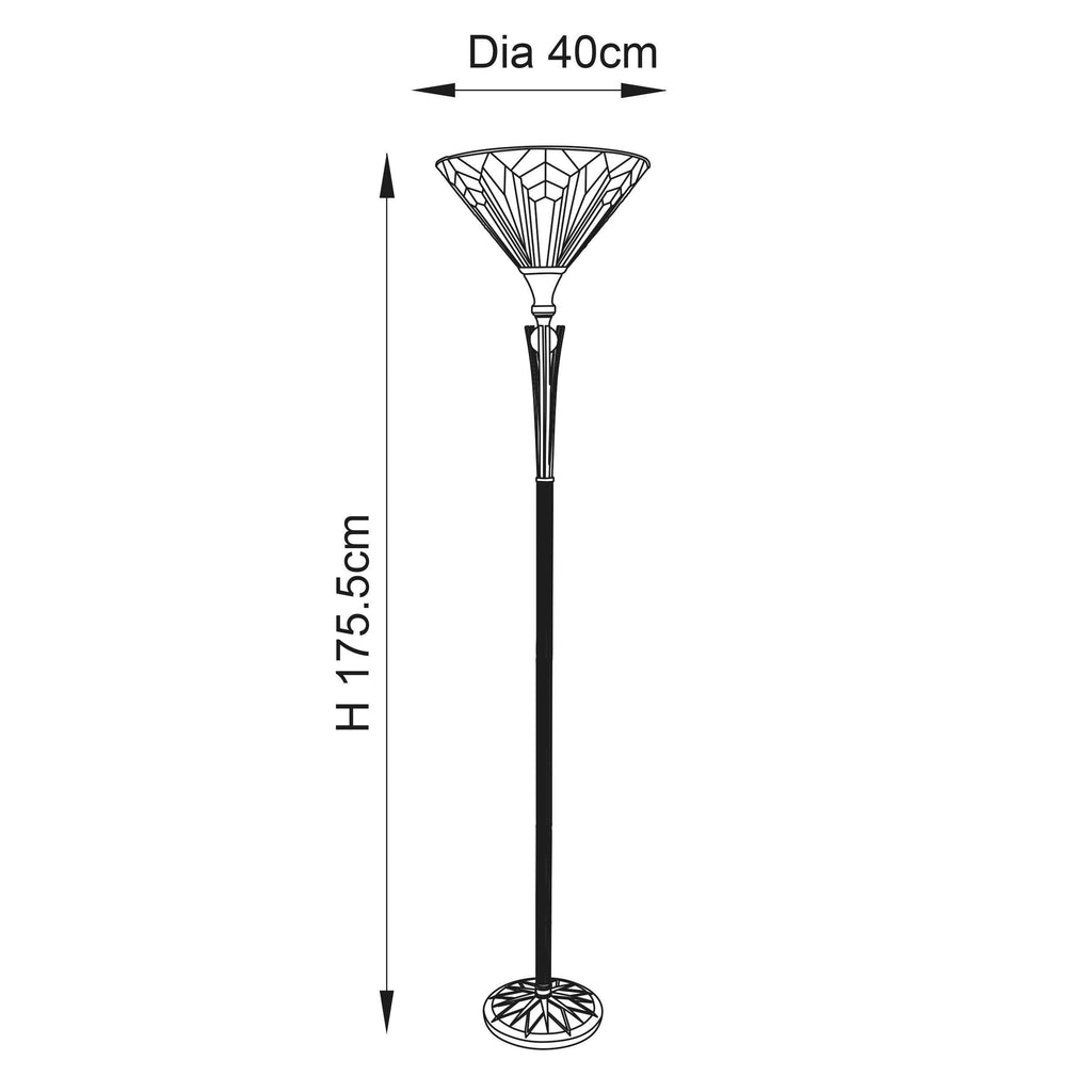 Lampada da terra Tiffany Astoria Uplighter Interiors 1900