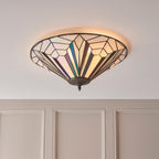 Interiors 1900 Astoria Lampada da Soffitto Tiffany Flush 48cm