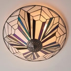 Interiors 1900 Astoria Lampada da Soffitto Tiffany Flush 48cm