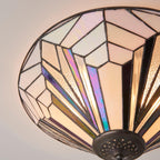 Interiors 1900 Astoria Lampada da Soffitto Tiffany Flush 48cm