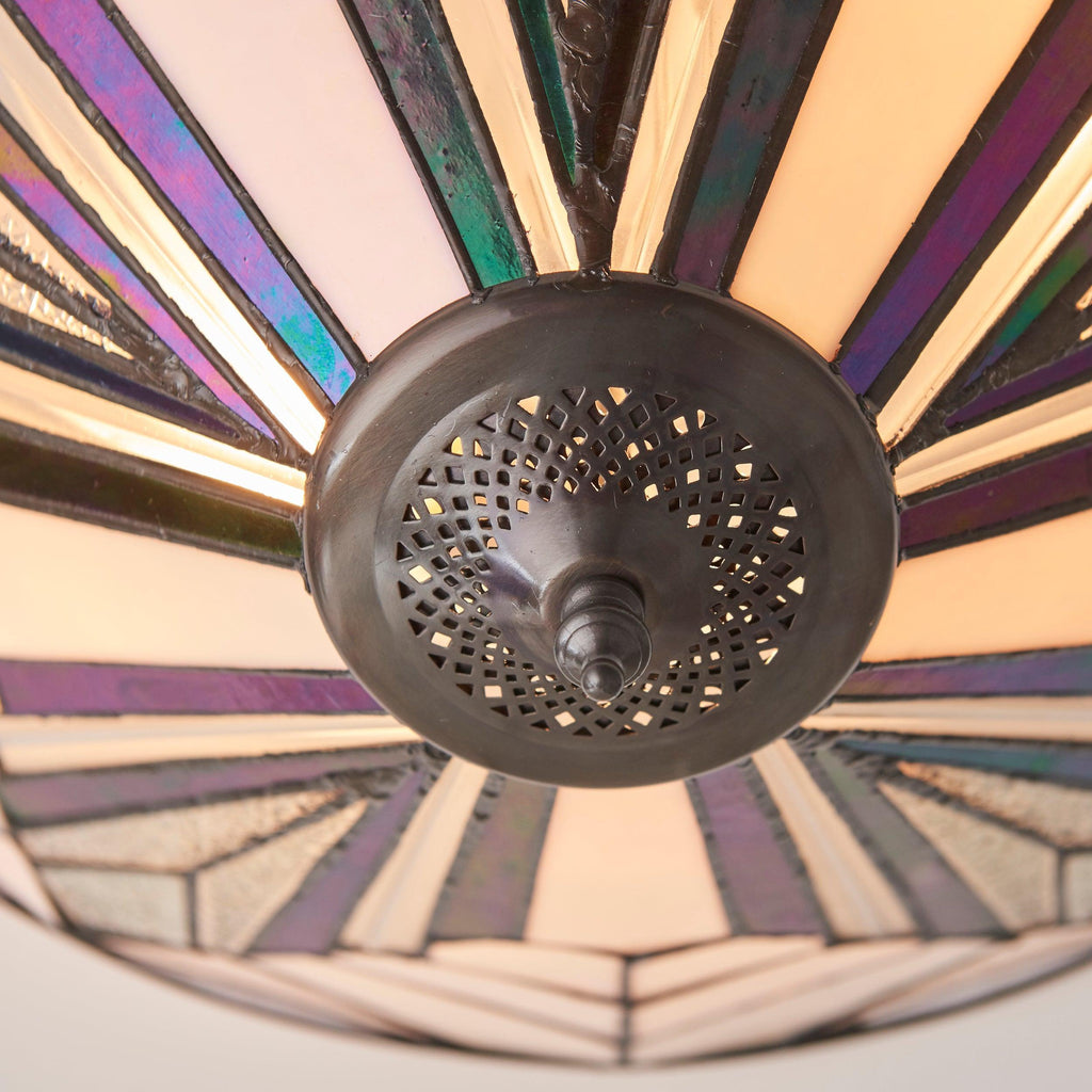 Interiors 1900 Astoria Lampada da Soffitto Tiffany Flush 48cm
