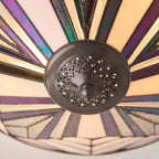 Interiors 1900 Astoria Lampada da Soffitto Tiffany Flush 48cm